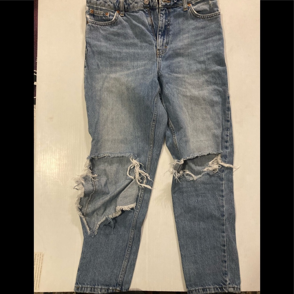 TopShop ripped mom jeans